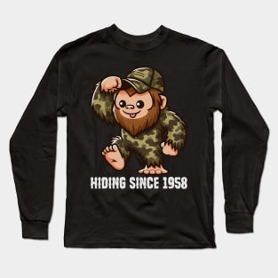 Bigfoot Hiding Since 1958 Long Sleeve T-Shirt